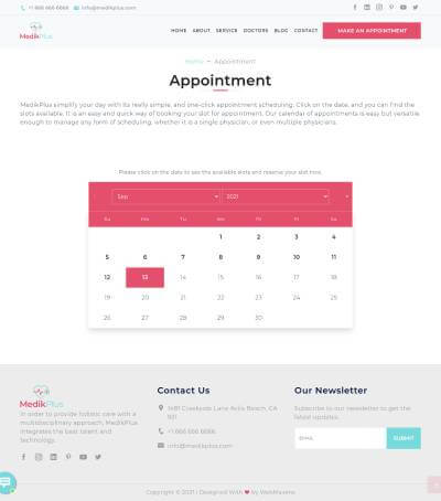 Appointment Booking Page