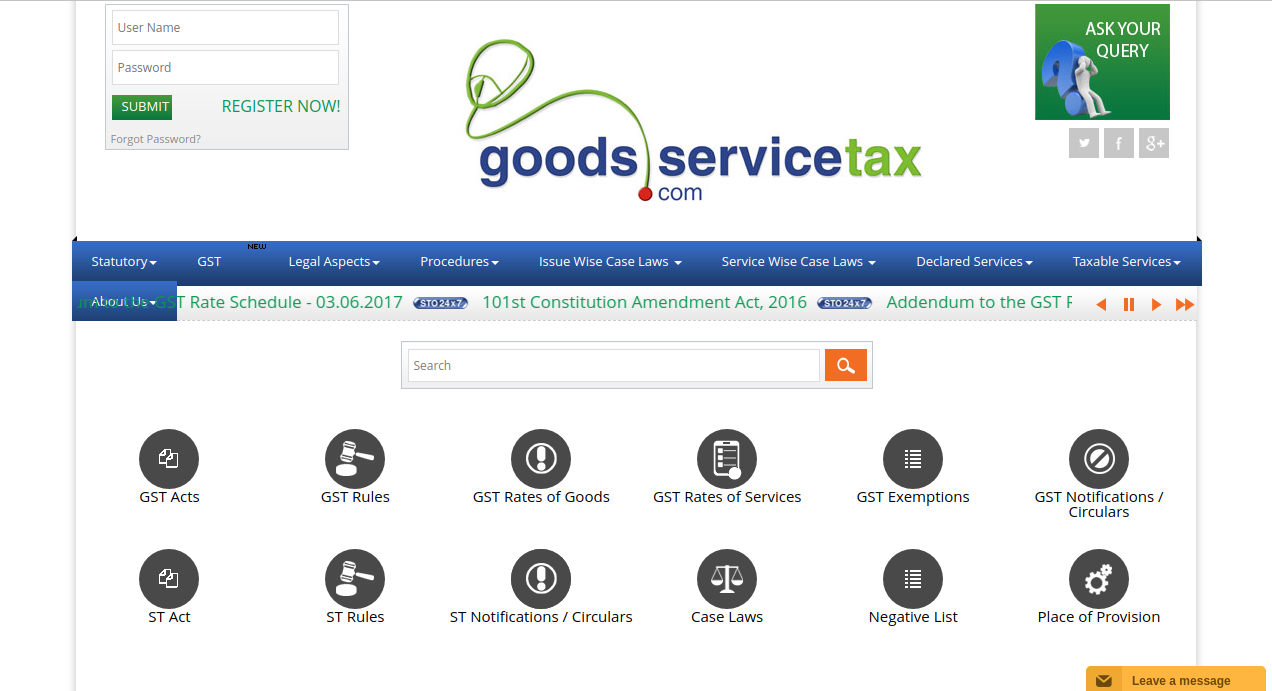 Service Tax Online